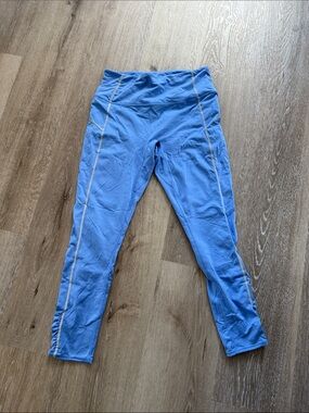 FP Movement by Free People Blue Leggings with grey Side Piping